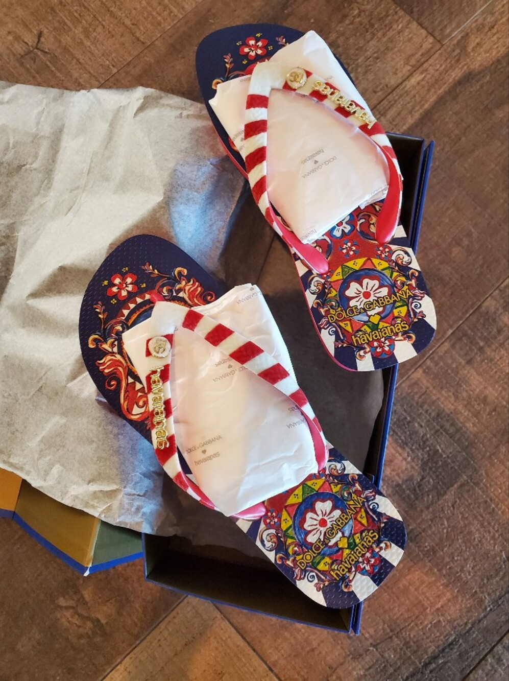 Havaianas x Dolce Gabbana Filp Flop Sz 9/10 Womens NWT